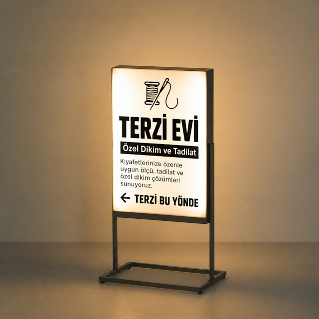 Işıklı Kaldırım Tabelası